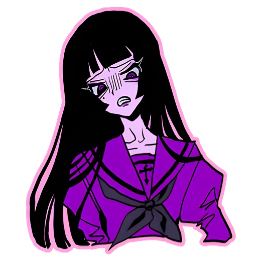 Стикер Ультрамариновая тян