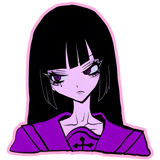 Стикер Ультрамариновая тян