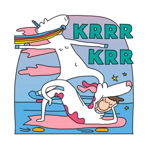 Стикер Unicorn my best friend