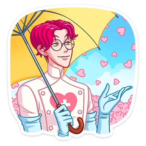 Стикер Доктор Валентайн без надписей