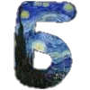 Эмодзи Шрифт Ван Гог | Font Van Gogh