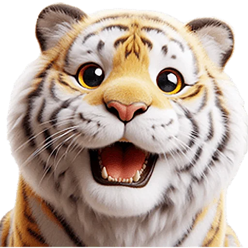 Стикер Милый тигр