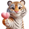 Эмодзи Милый тигр