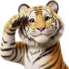 Эмодзи Милый тигр