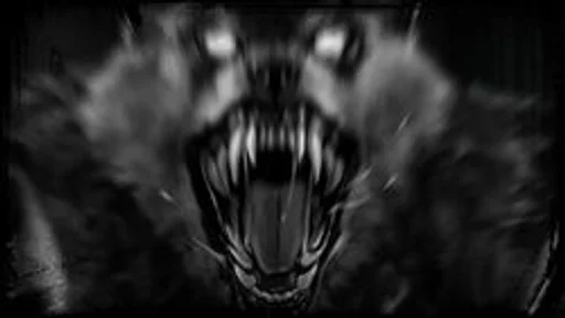 Стикер Волк из новеллы Зайчик