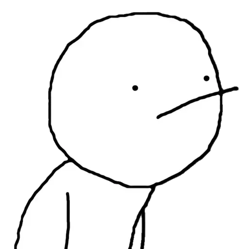 Стикер White Face 1