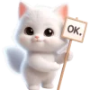 Эмодзи Белая котька