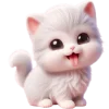 Эмодзи Белая котька