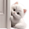 Эмодзи Белая котька