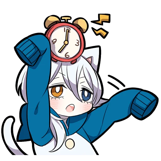 Стикер Белый котенок 4