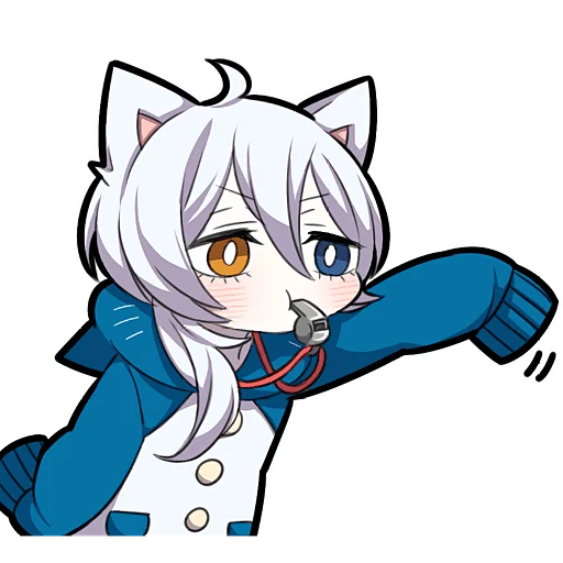 Стикер Белый котенок 4