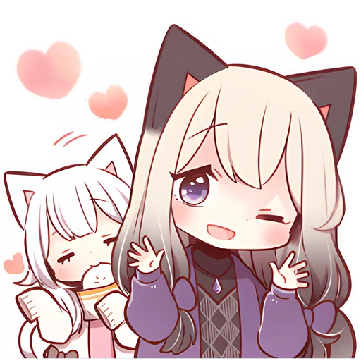 Стикер Зимние котятки