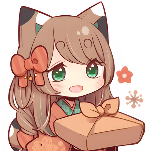 Стикер Зимние котятки