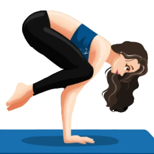 Стикер Yoga Exercices