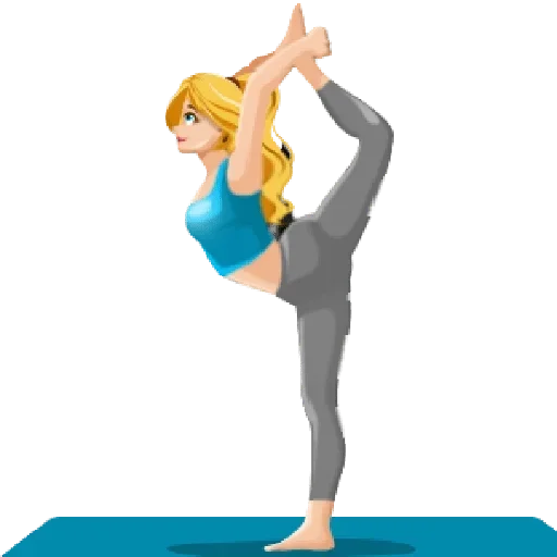 Стикер Yoga Exercices