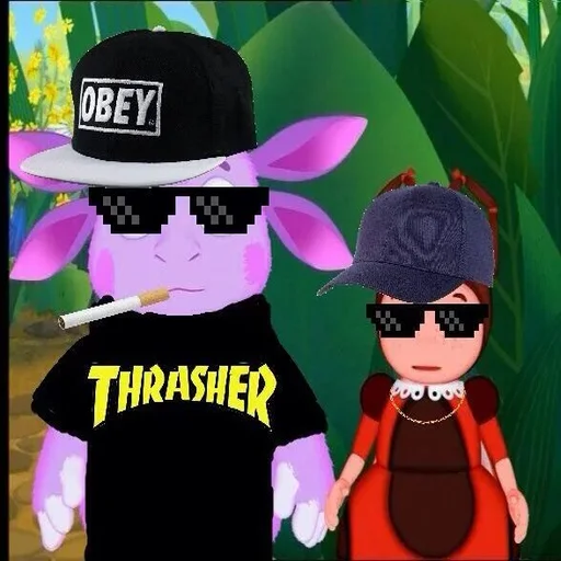 Стикер Упоротый Лунтик