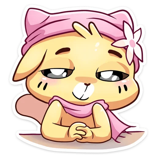 Стикер Зимние Бисквит и Ванилька без надписей