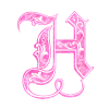 Эмодзи Pink Glitter Alphabet