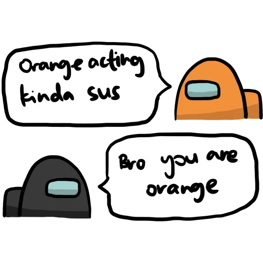 Стикер Among us meme