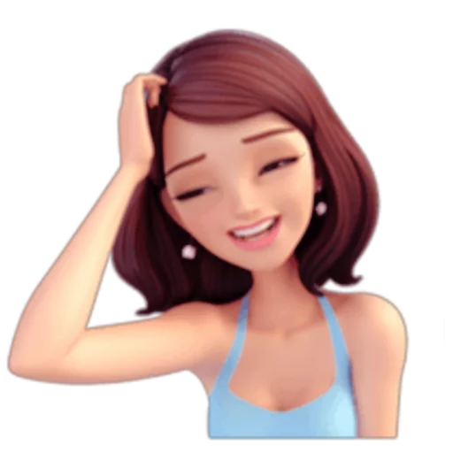 Стикер Brunette