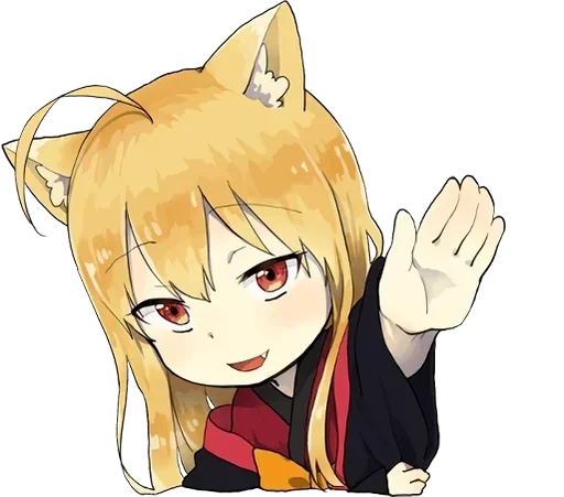 Стикер little fox kitsune