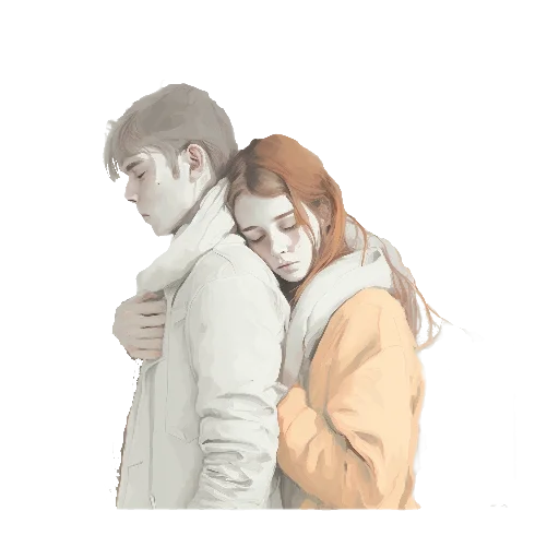 Стикер cute atmospheric hugs :З