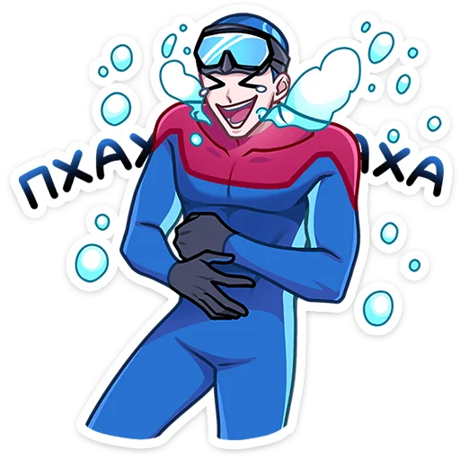 Стикер Аквалангист Аксель