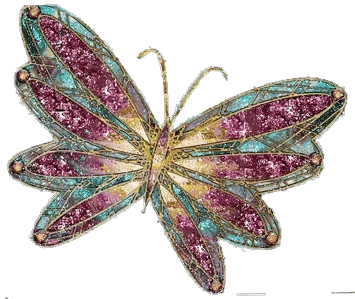 Стикер Бабочки и Радость