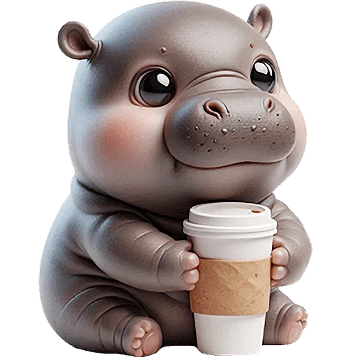 Стикер Бегемотик