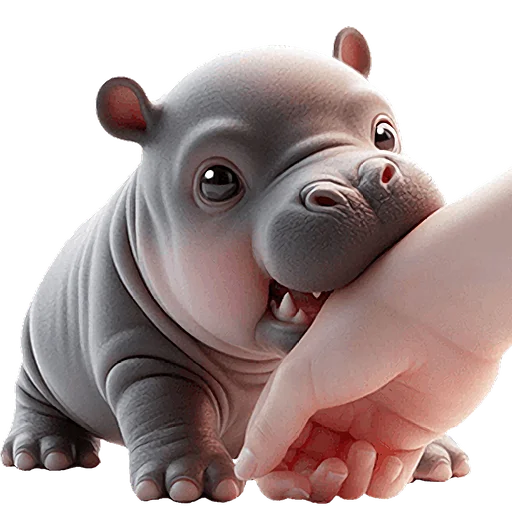 Стикер Бегемотик