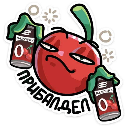 Стикер Темная тема с Балтикой