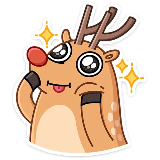 Стикер Олень Барни