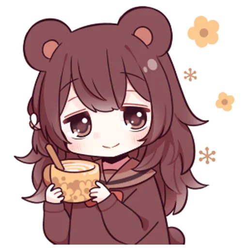 Стикер Медвеция-тян