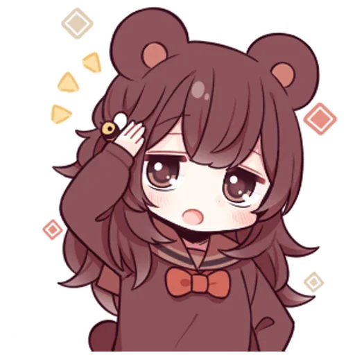 Стикер Медвеция-тян