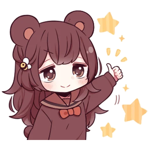 Стикер Медвеция-тян