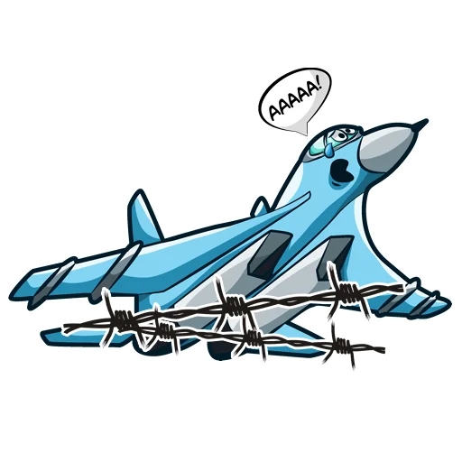 Стикер Бессонный самолёт