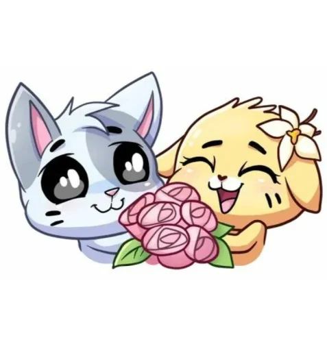 Стикер Бисквит и Ванилька