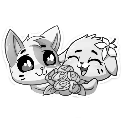 Стикер Бисквит и Ванилька