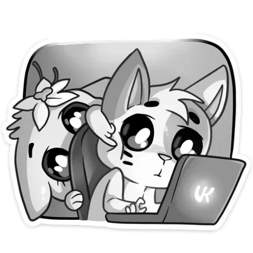 Стикер Бисквит и Ванилька