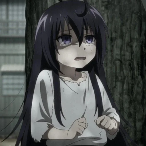 Стикер black anime girl