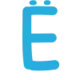 Эмодзи Голубой шрифт