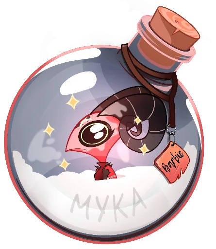 Стикер ОХ.АБ в бутылочках