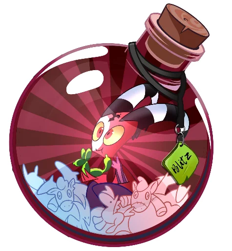 Стикер ОХ.АБ в бутылочках