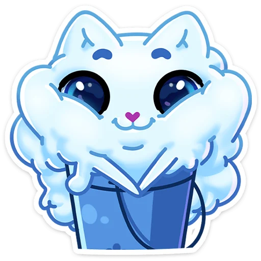 Стикер Котялок в ведёрке