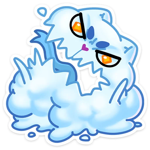 Стикер Котялок в ведёрке