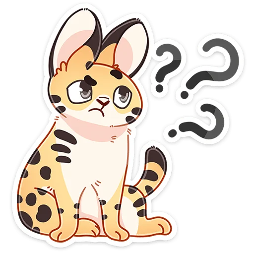 Стикер Сервальчик Тортик