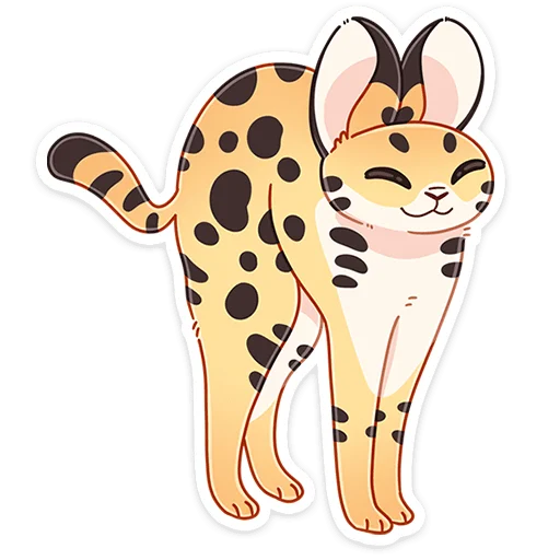 Стикер Сервальчик Тортик