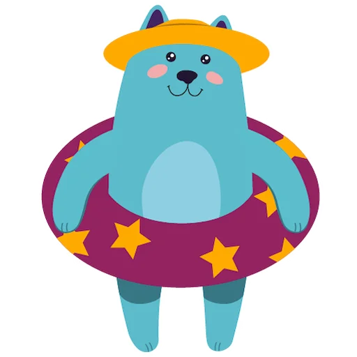 Стикер МЭШик на каникулах