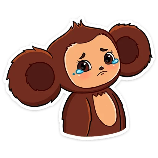 Стикер Чебурашка в кино