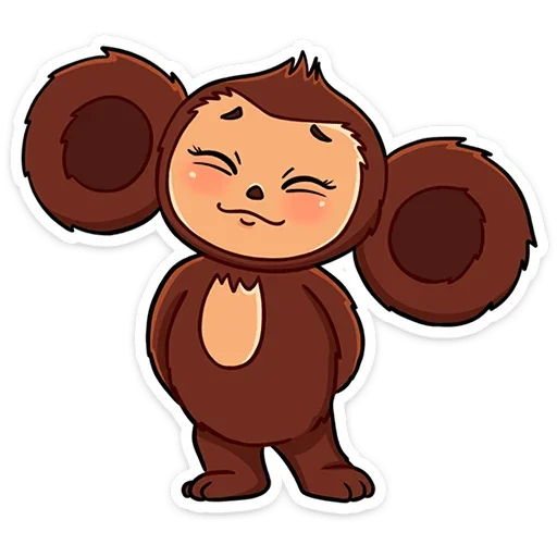 Стикер Чебурашка в кино